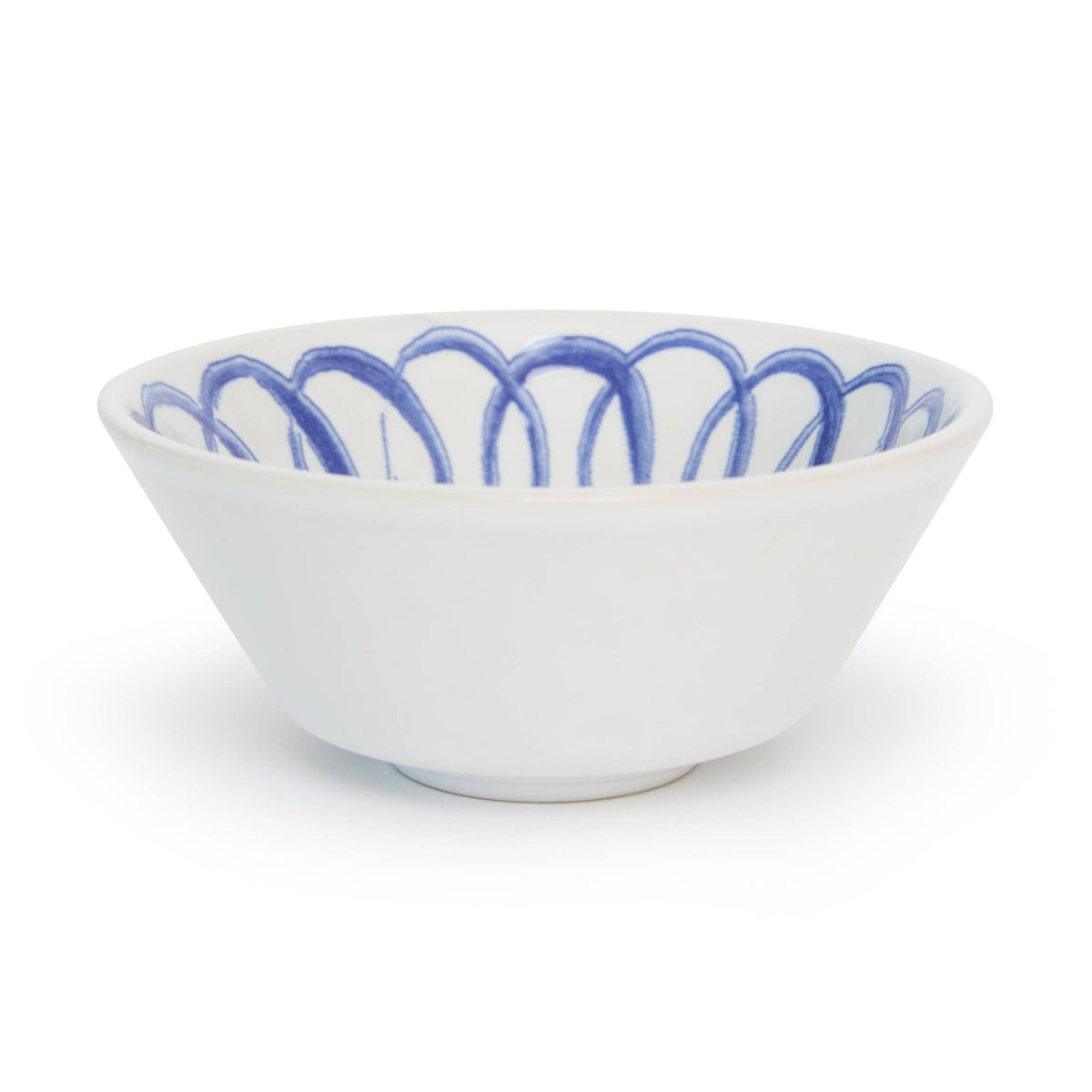 Amalfi Berry Bowl White/Blue - 4.5" Diameter - 6.4 fl oz