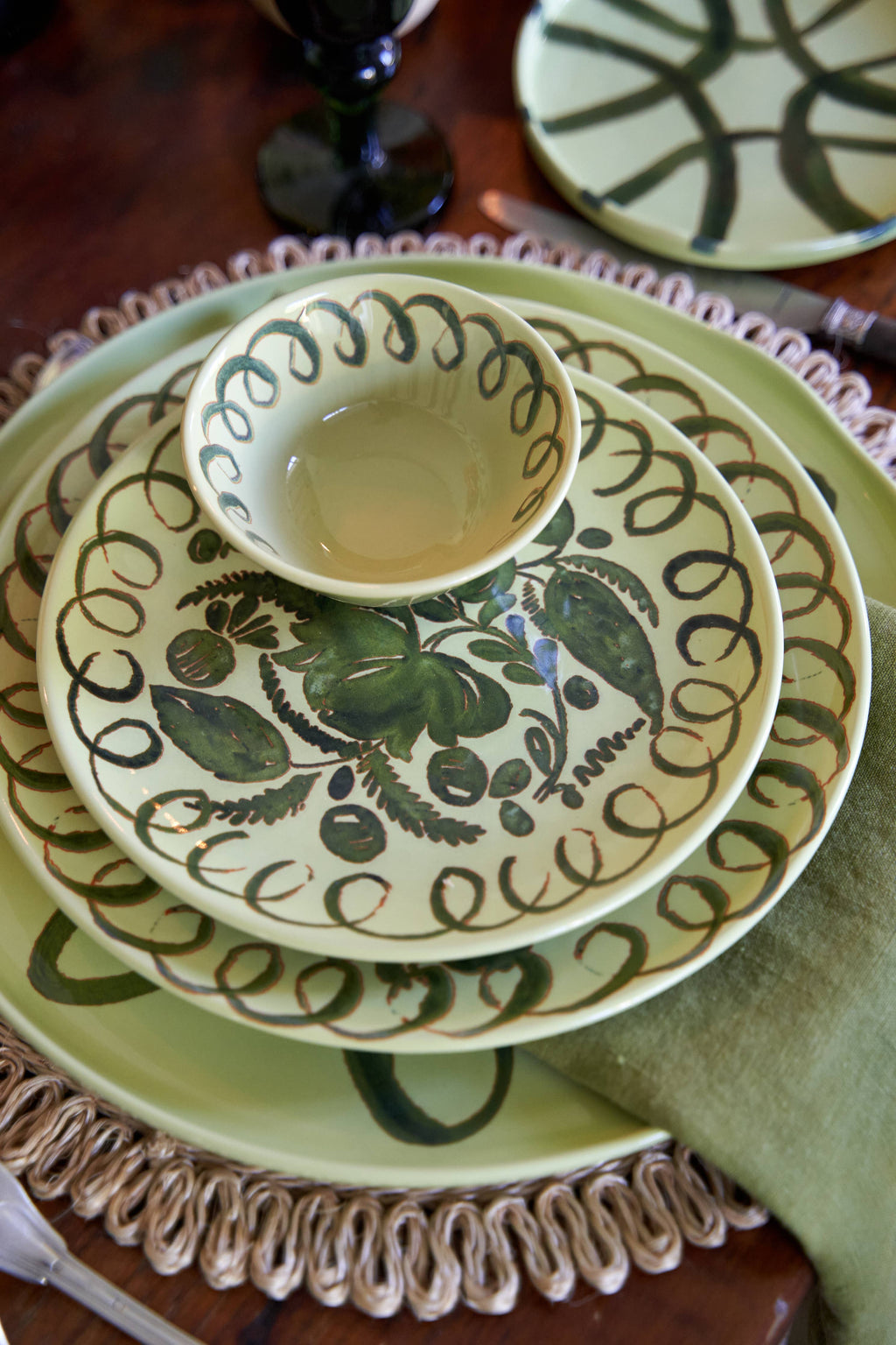 Amalfi Dinner Plate Lime - 10.6" Diameter