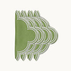 Lilibeth green embroidered linen napkin (set of 4)