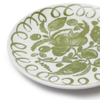Amalfi Dessert Plate White/Green - 9.1" Diameter