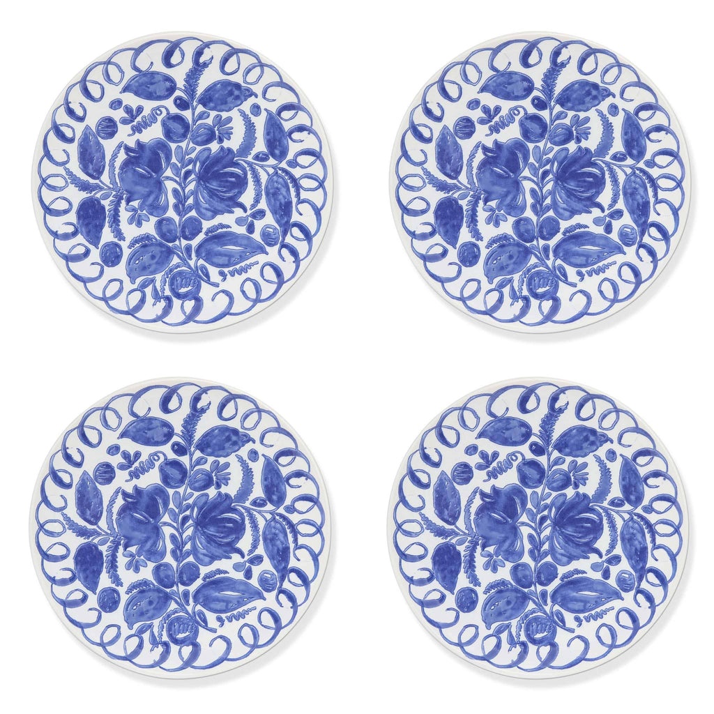 Amalfi Dinner Plate White/Blue - 10.6" Diameter