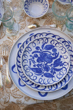 Amalfi Dinner Plate White/Blue - 10.6" Diameter