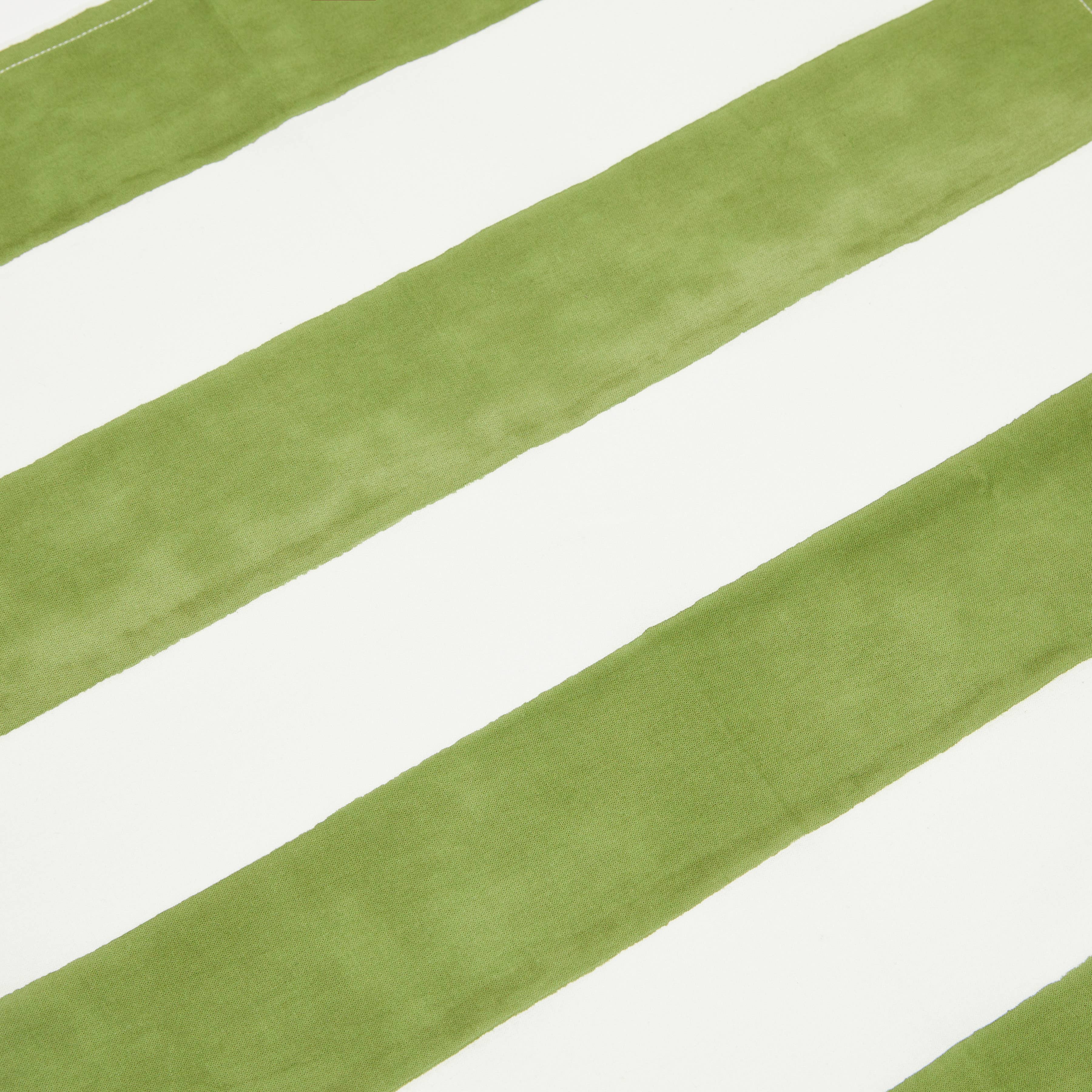 St. Tropez Vert Stripes | French Tablecloth