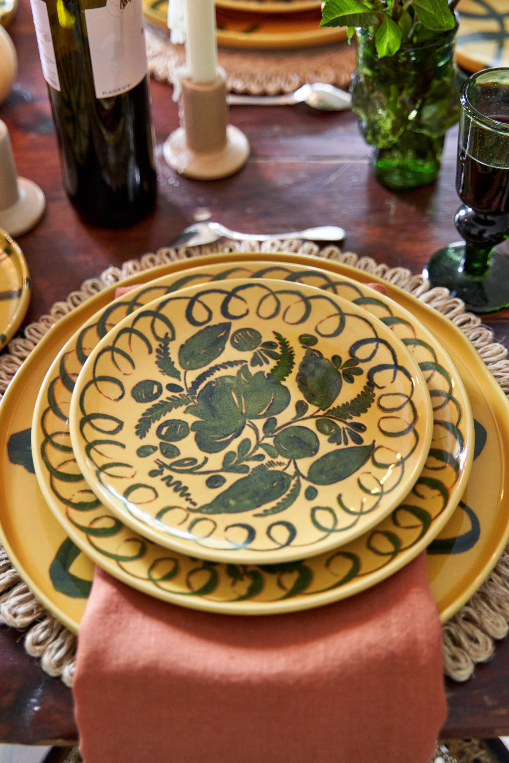 Amalfi Dessert Plate Mustard - 9.1" Diameter