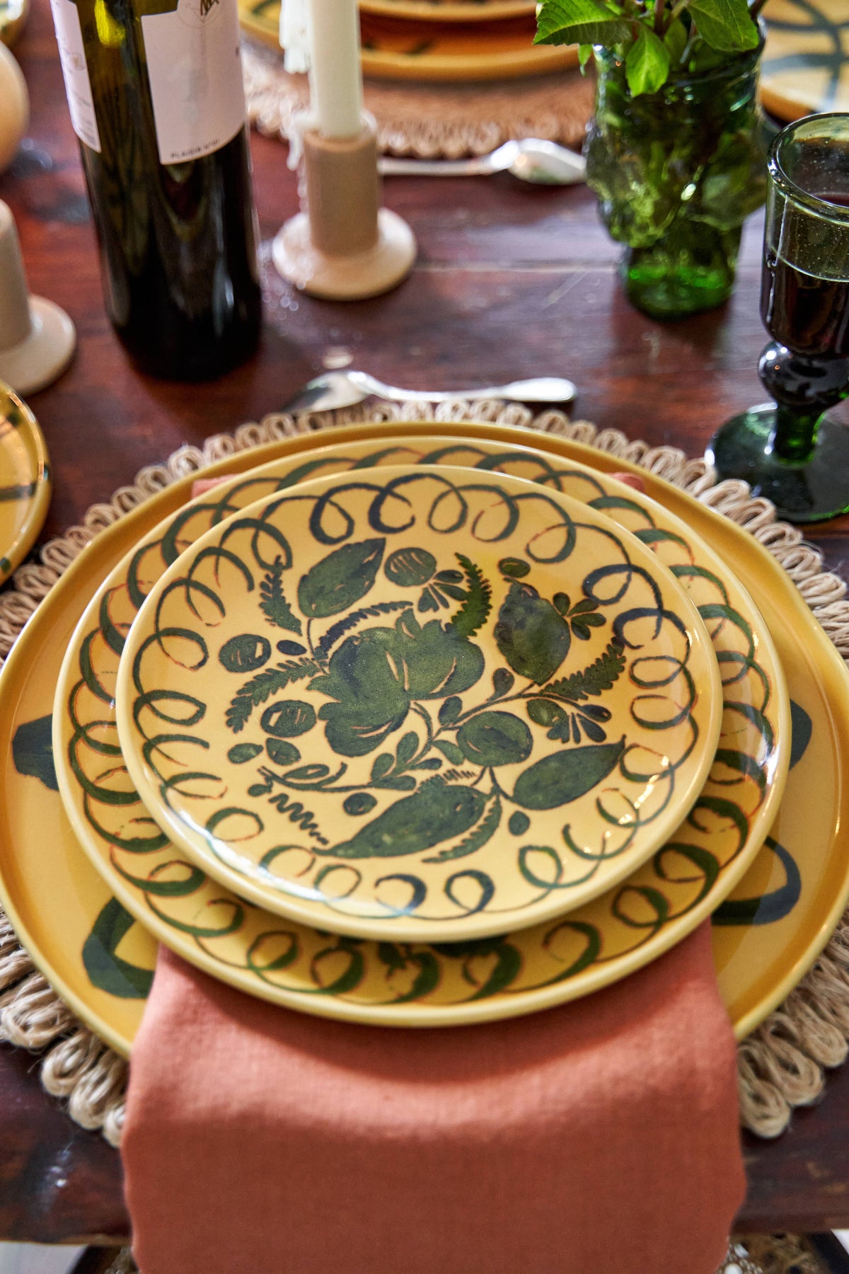 Amalfi Dessert Plate Mustard - 9.1" Diameter