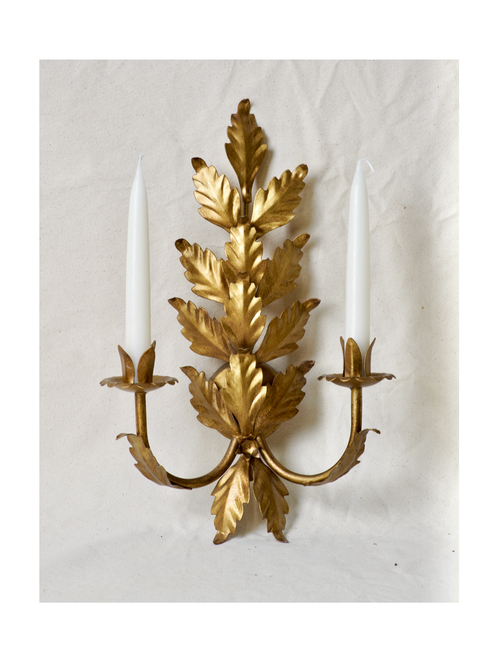 Acanthus Leaves Candle Sconce - 2 Colors