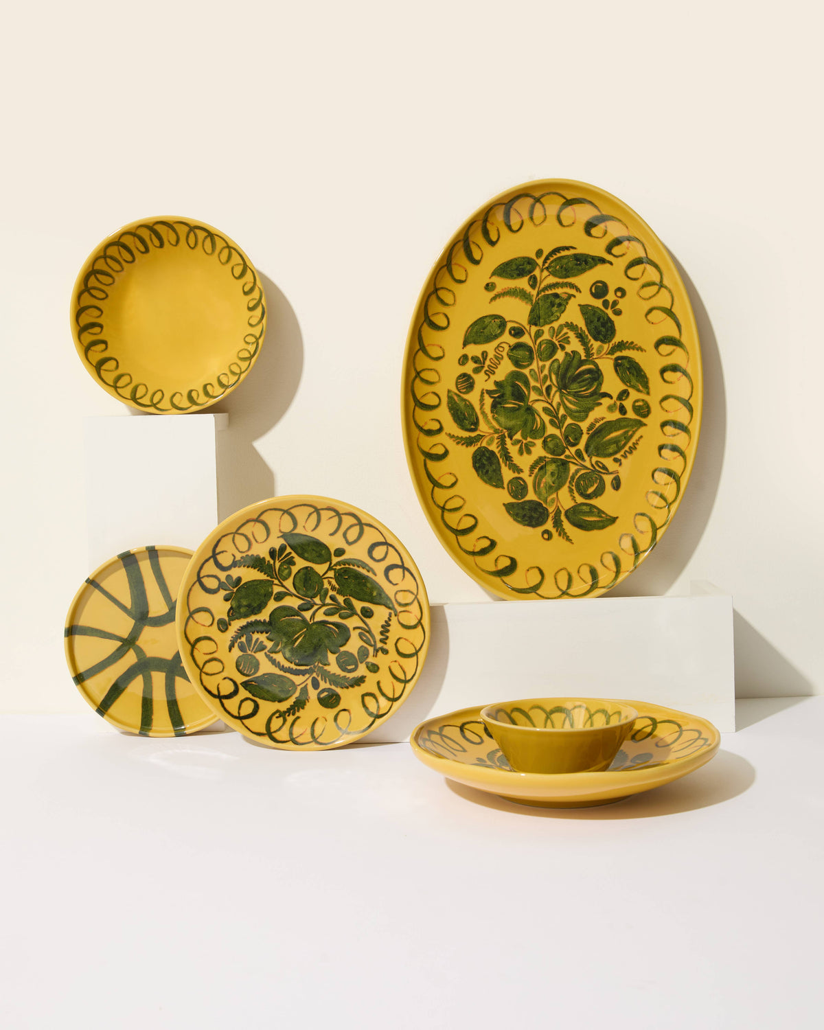 Amalfi Dessert Plate Mustard - 9.1" Diameter