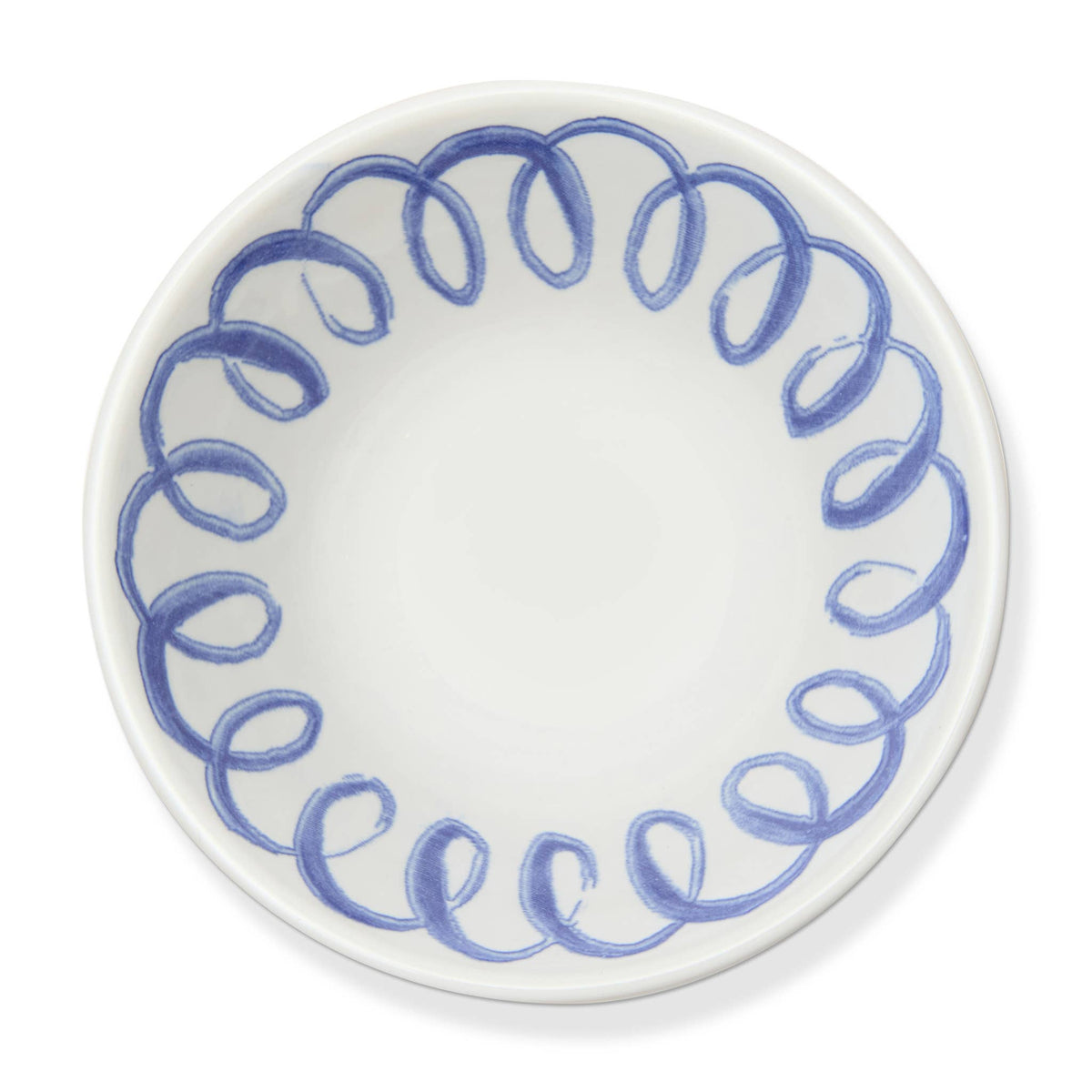Amalfi Berry Bowl White/Blue - 4.5" Diameter - 6.4 fl oz