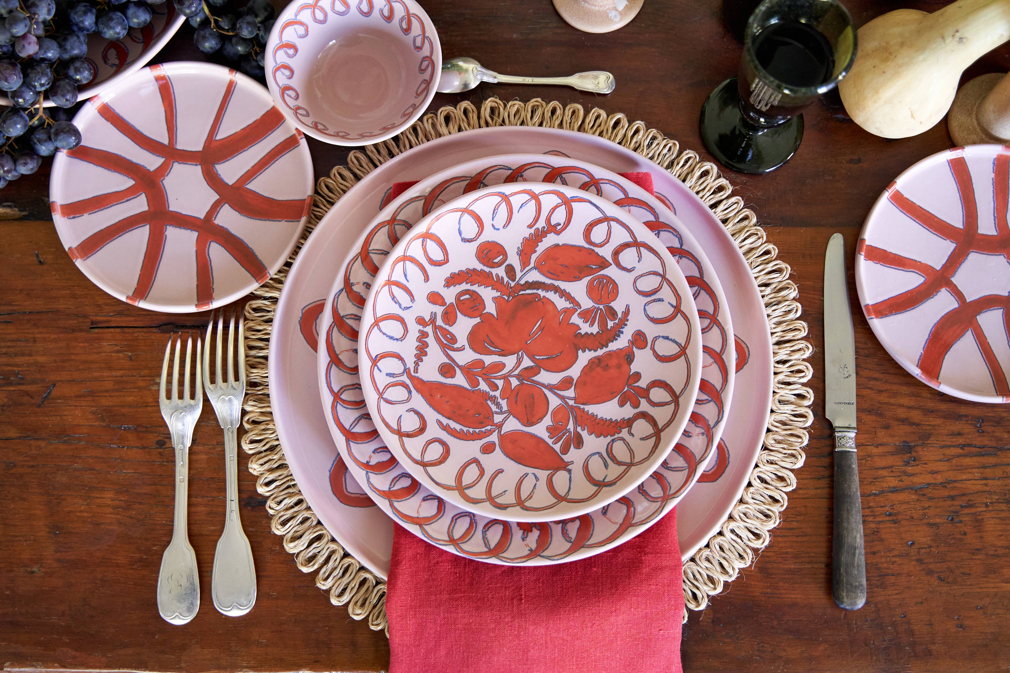 Amalfi Dessert Plate Pink