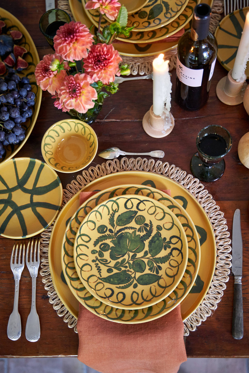 Amalfi Dessert Plate Mustard - 9.1" Diameter