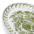 Amalfi Oval Tray White/Green - 15.7" x 11"