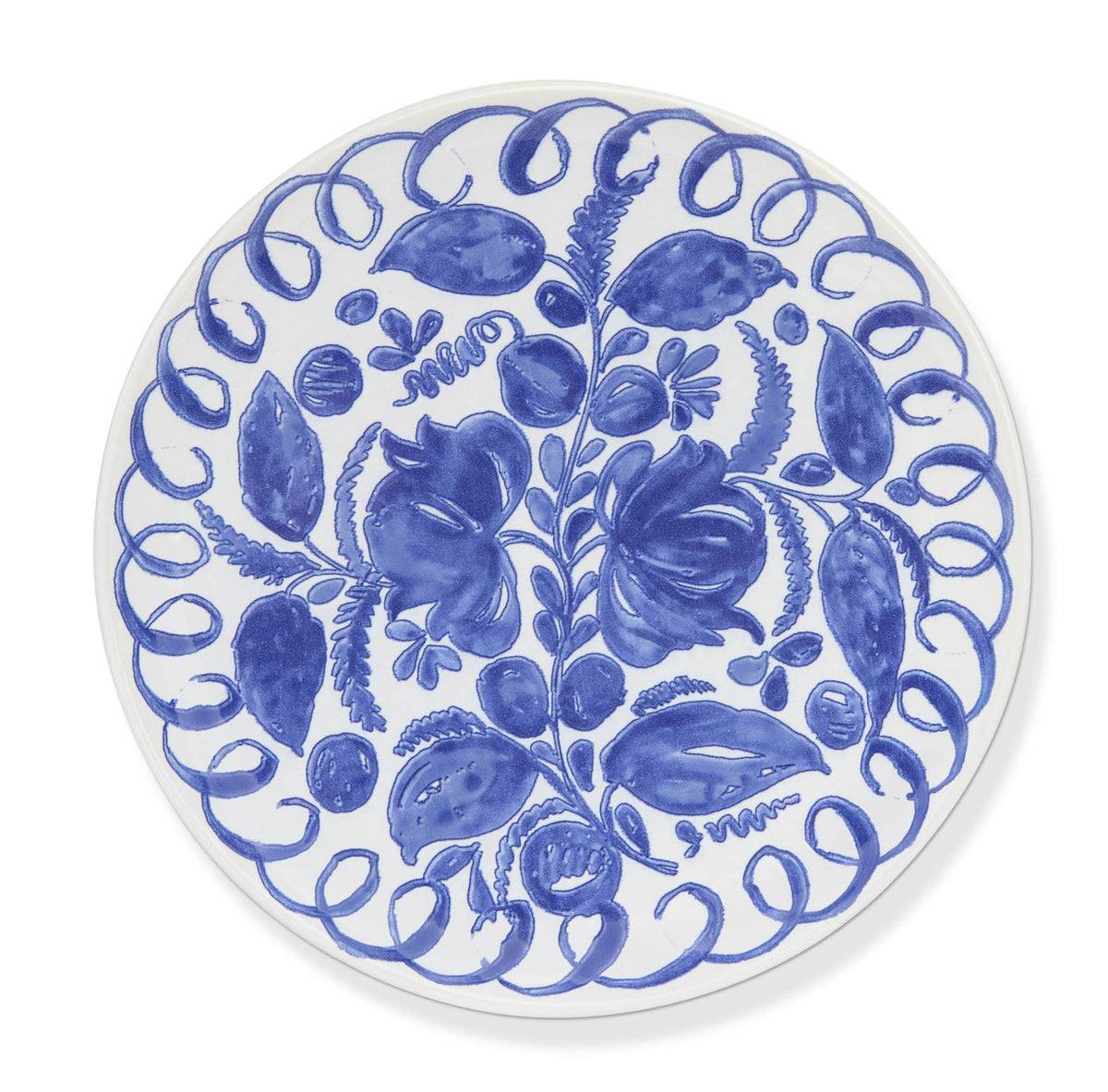 Amalfi Dinner Plate White/Blue - 10.6" Diameter