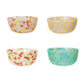 Cheers Hand-Blown Confetti Glass Bowl 4.5 x 2.25 Multi Color