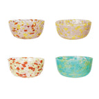 Cheers Hand-Blown Confetti Glass Bowl 4.5 x 2.25 Multi Color