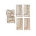 Collected Notions Cotton Embroidered Square Napkins 18 x 18 Set of 4