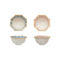 Palmera Hand-Painted Stoneware Octagon Bowl 6 x 6 2 Styles