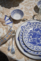 Amalfi Berry Bowl White/Blue - 4.5" Diameter - 6.4 fl oz